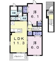 Prime F・Kの間取り画像