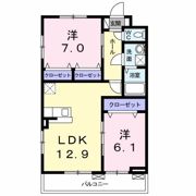 イリーデ春日Aの間取り画像