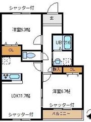アンソレイユの間取り画像