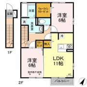 リバークレスト Ⅲの間取り画像