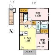 ピーチハイツ Aの間取り画像