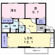 ソシア新白河Aの間取り画像