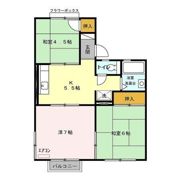 コスモシティ岡野 B・C・Dの間取り画像