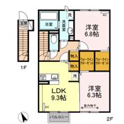 クレール Aの間取り画像