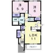 ア・ラ・モード パレAの間取り画像