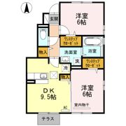 ヴィレッジロイヤル白鳥 Aの間取り画像