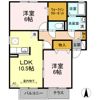 フォンテーヌ Bの間取り画像