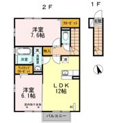ピーチハイツ Aの間取り画像