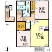 プルマージュ Aの間取り画像