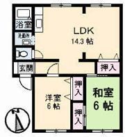 サンビレッジ高松 D棟の間取り画像