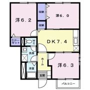 レインボーハイツAの間取り画像