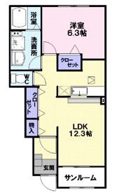 カルム・メゾンBの間取り画像