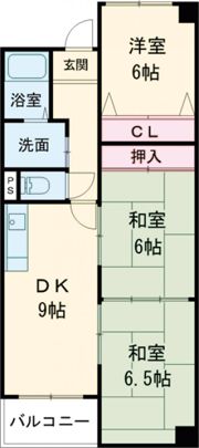 秋篠タウンハイツの間取り画像