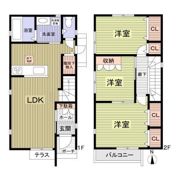 東大阪市玉串町東2丁目戸建貸家の間取り画像