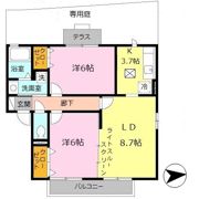 ロジュマン葛城 A棟の間取り画像