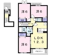 プラシード勝根Bの間取り画像