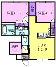 ラシーネ若江の間取り画像