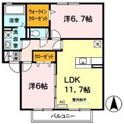 リビングタウン四条大路 D棟の間取り画像