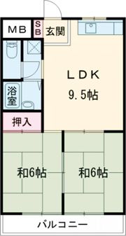 コーポラス一条の間取り画像