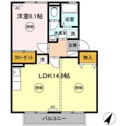 サニーハイム B棟の間取り画像