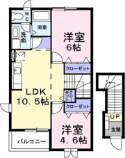 サンライト リブBの間取り画像