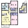 ひまわり Bの間取り画像