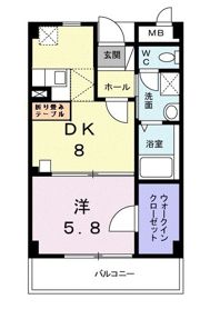 アンソレイエ （前裁町）の間取り画像