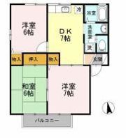 ロイヤルガーデン横尾 Fの間取り画像