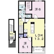 カルム・ルシエル横尾の間取り画像