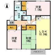 アムール中央の間取り画像