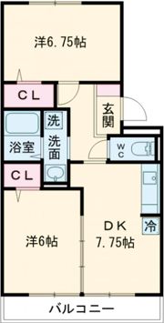 エクレール美濃屋 Cの間取り画像