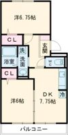 エクレール美濃屋 Cの間取り画像