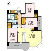 アルカーサル大道の間取り画像