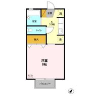 ヴィルヌーブさくら Aの間取り画像