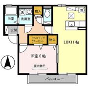 アムール B棟の間取り画像