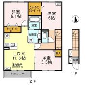 アルペジオ松ヶ丘の間取り画像
