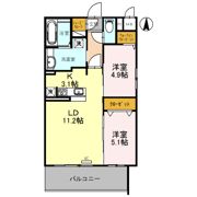 レジデンス喜志の間取り画像