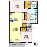 セクレール北本町 B棟の間取り画像