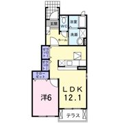 メゾン ハナブサ Aの間取り画像