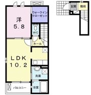宇多津町新開アパートの間取り画像
