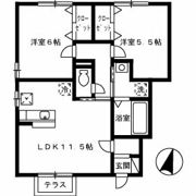 ロイヤルパークス林町 B棟の間取り画像