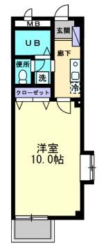 カレッジハイツ山地 A棟の間取り画像