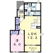 サン・ヤスダⅢAの間取り画像