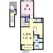 カーサカメリアⅩの間取り画像
