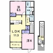 ピア コート Ⅰの間取り画像