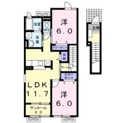 パルコプレッソBの間取り画像