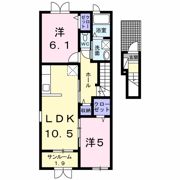 サンプラザ新崎Aの間取り画像