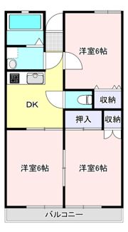 USKコーポの間取り画像