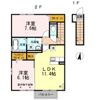 スクエアヒルズBの間取り画像