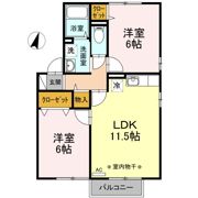 アスール Bの間取り画像